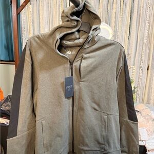 VRST Men's Warm Pewter Pinnacle Polar Fleece Zip/ Hood  XL